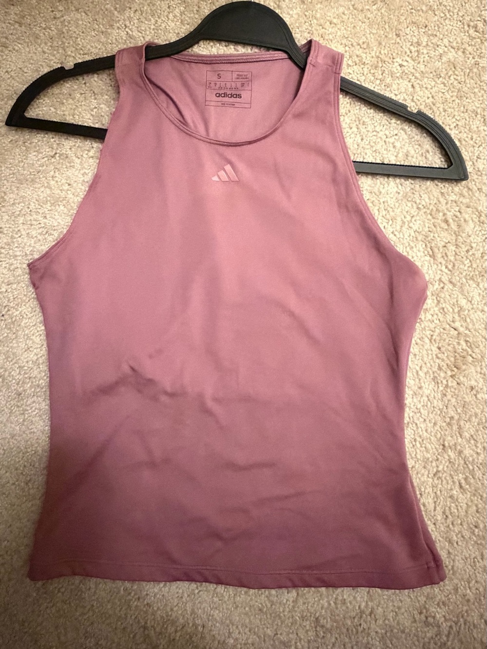 adidas Mauve High-Neck Performance Tank Top